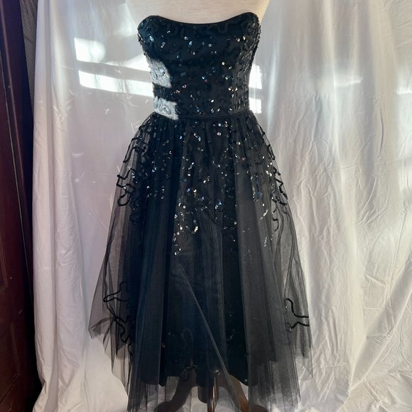 mid-2000s Betsey Johnson Tulle & Sequin Retro Party Dress - Picture 4 of 11
